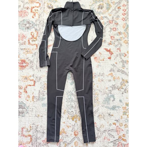 Milano Di Rouge Jumpsuit Open Back Size Xs Black Long Sleeve - Picture 6 of 7